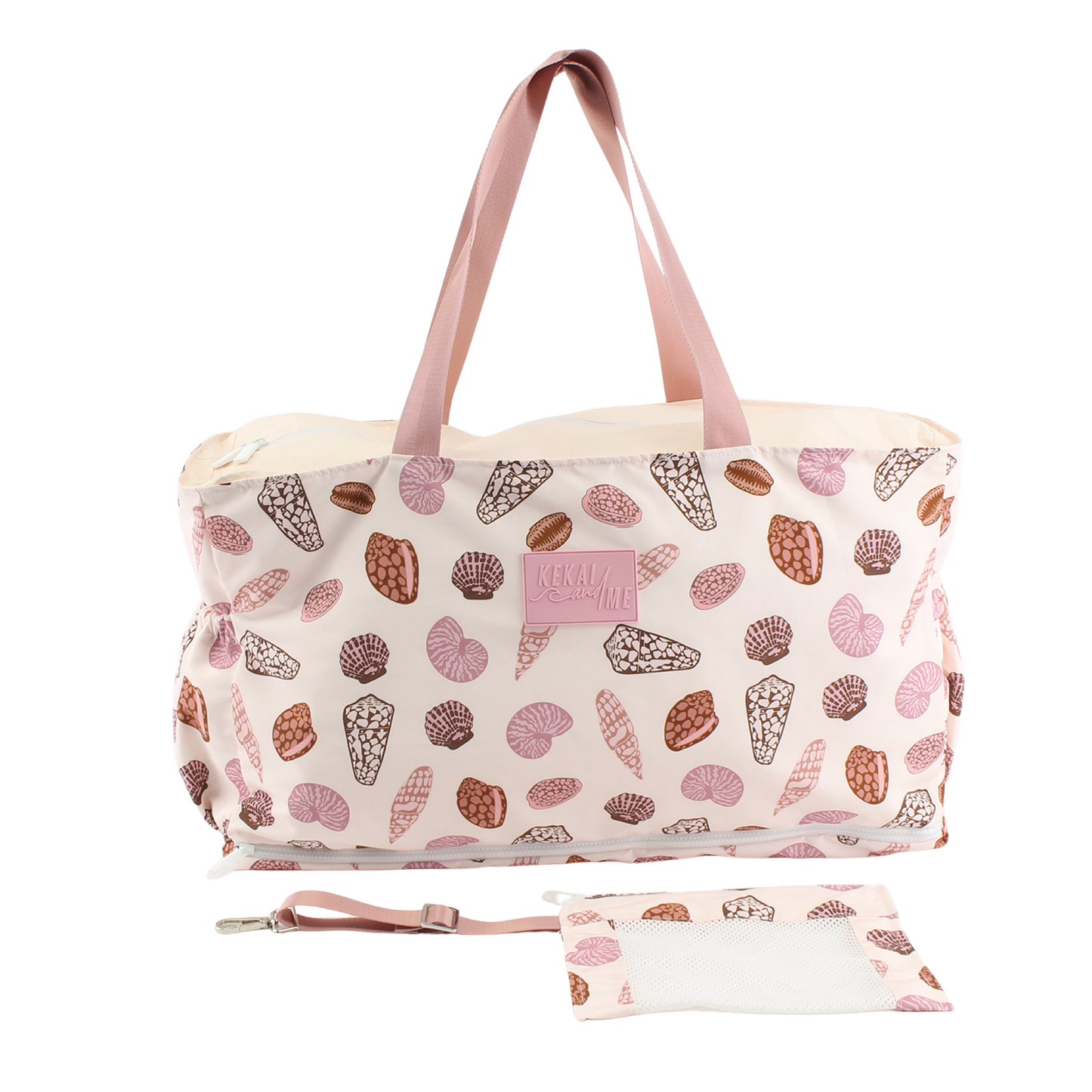 SEASHELLS SAND FREE TOTE BAG W/ POUCH