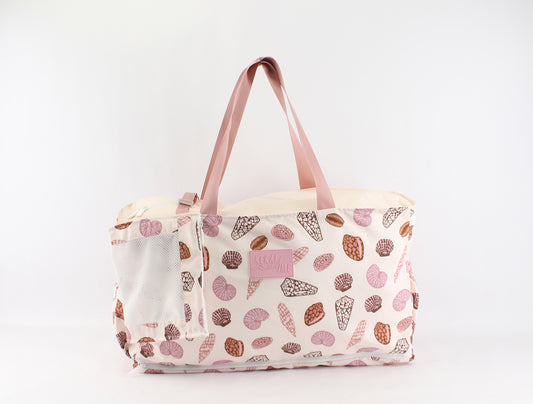 SEASHELLS SAND FREE TOTE BAG W/ POUCH