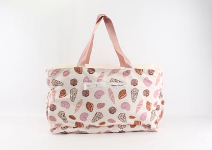 SEASHELLS SAND FREE TOTE BAG W/ POUCH