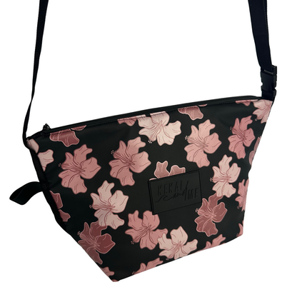 MAUVE HIBISCUS TRAVEL COOLER BAG