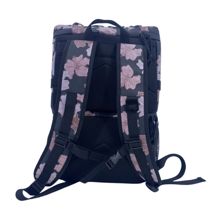 MAUVE HIBISCUS COOLER BACKPACK