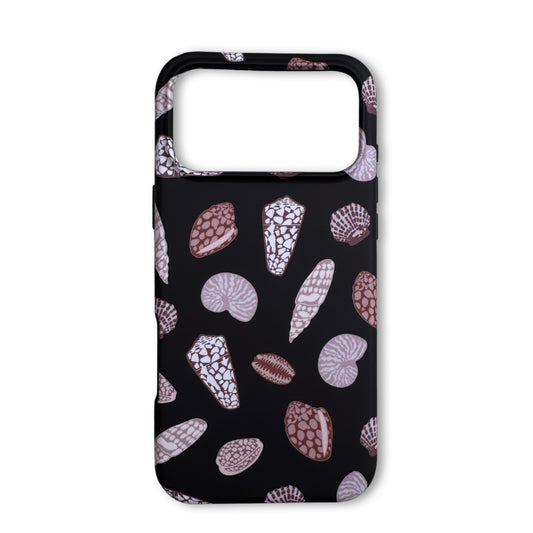 SEASHELLS (BLK) IPHONE CASE