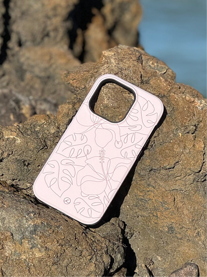 MONSTERA HIBISCUS IPHONE CASE