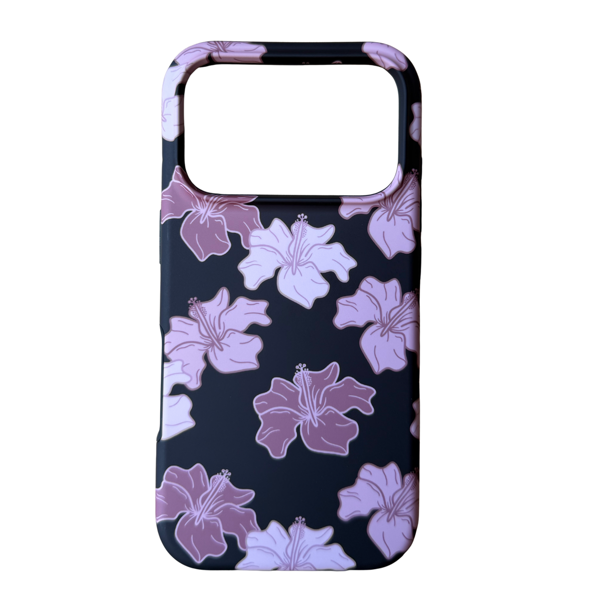 BLACK HIBISCUS IPHONE CASE