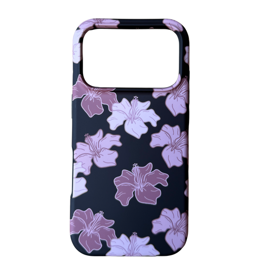 BLACK HIBISCUS IPHONE CASE