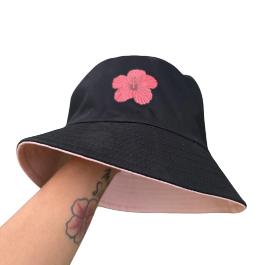 HIBISCUS REVERSIBLE BUCKET HAT — KEIKI